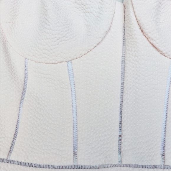 *NWT* JONATHAN SIMKHAI Seersucker Bustier Mini Dress - Picture 8 of 10